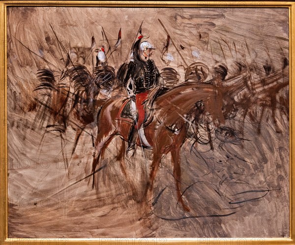 “Dragoons on horseback” by Giovanni Boldini