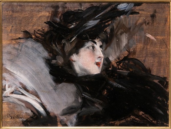 “Lady wearing a Bonnet” by Giovanni Boldini