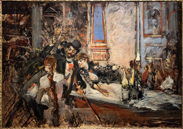“At the Folies Bergère” by Giovanni Boldini