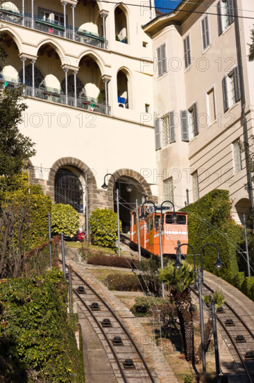 Funicolare per Bergamo Alta, costruita nel 1886-87.
Bergamo (BG), Lombardia, Italia - Italy