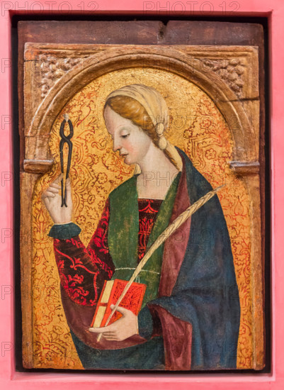 Bergamo, Museo Bernareggi: "Sant'Apollonia", di Bernardo o Antonio Marinoni, (notizie dal 1493 al 1533/45).

[ENG]
Bergamo, Bernareggi Museum: " St. Apollonia", by Bernardo or Antonio Marinoni (about 1493 - 1533/45).
Bergamo (BG), Lombardia - Lombardy, Italia - Italy