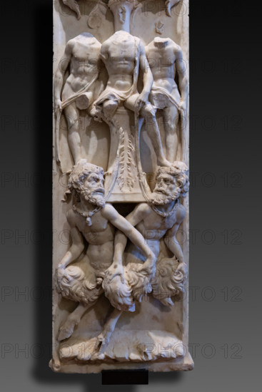 “Monumento funebre di San Giovanni Gualberto”, fondatore dell’Ordine Vallombrosano. Opera di Benedetto da Rovezzano, marmo bianco, 1505-13. Particolare della parasta con decorazioni a grottesche e capitello.

[ENG]
The “funeral monument of San Giovanni Gualberto”, founder of the Vallombrosan Order. Artwork by Benedetto da Rovezzano, white marble, 1505-13. Detail of the pilaster with grotesque decorations and capital.
Chiesa di San Salvi, Museo del C, Firenze (FI) - Florence, Toscana - Tuscany, Italia - Italy