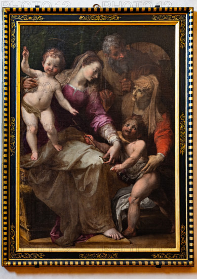 “Sacra Famiglia con S. Giovannino e S. Elisabetta”, di Pieter de Witte (1548 - 1628), conosciuto anche come Pietro Candido, dipinto.

[ENG]
“Holy Family with Infant St. John and St. Elizabeth”, by Pieter de Witte (1548 - 1628), also known as Pietro il Candido, painting.
Chiesa di San Salvi, Museo del C, Firenze (FI) - Florence, Toscana - Tuscany, Italia - Italy