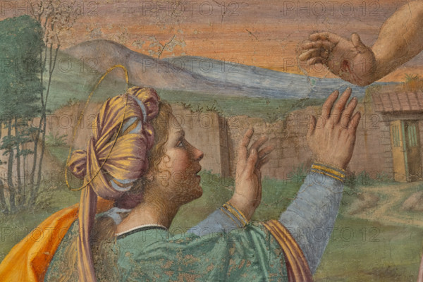 “Noli me Tangere”, di Francesco Cristofano, conosciuto come Franciabigio, affresco staccato, dalla Torre di via Porta Rossa, 1520-25. Particolare della Maddalena.

[ENG]
“Noli Me Tangere”, by Francesco Cristofano, known as Franciabigio, detached fresco, from the Tower of Porta Rossa street, 1520-25. Detail of Magdalene.
Chiesa di San Salvi, Refettorio, Firenze (FI) - Florence, Toscana - Tuscany, Italia - Italy