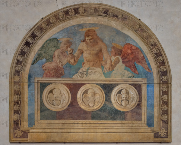 “Cristo in pietà tra angeli”, affresco di Andrea del Castagno, 1447, collocato refettorio del monastero di Sant'Apollonia a Firenze, oggi museo del Cenacolo di Sant’Apollonia.  

[ENG]
 “Dead Christ among angels" by Andrea del Castagno, 1447, fresco located in the refectory of the monastery of Sant'Apollonia in Florence, now the museum of the Cenacle of Sant'Apollonia.
Museo del Cenacolo di Sant'Apoll, Firenze (FI) - Florence, Toscana - Tuscany, Italia - Italy