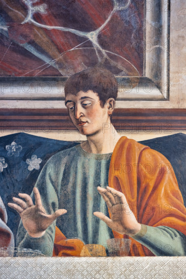 “L’Ultima Cena”, affresco (453 × 975 cm)  di Andrea del Castagno, 1447 circa, conservato sulla parete ovest del refettorio del monastero di Sant'Apollonia a Firenze, oggi museo del Cenacolo di Sant’Apollonia. Particolare di San Taddeo.

[ENG]
“The Last Supper”, fresco (453 × 975 cm) by Andrea del Castagno, about 1447, preserved on the west wall of the refectory of the monastery of Sant'Apollonia in Florence, now the museum of the Cenacle of Sant'Apollonia. Detail of Saint Thaddaeus.
Museo del Cenacolo di Sant'Apoll, Firenze (FI) - Florence, Toscana - Tuscany, Italia - Italy