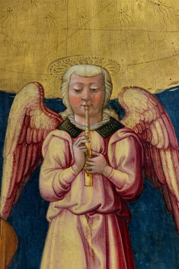 “Incoronazione della Vergine”, di Neri di Bicci, dipinto su tavola, 1473. Particolare con angelo musicante.

[ENG]
“Coronation of the Virgin”, by Neri di Bicci, 1473, painting on panel. Detail with angel playing music.
Museo del Cenacolo di Sant'Apoll, Firenze (FI) - Florence, Toscana - Tuscany, Italia - Italy