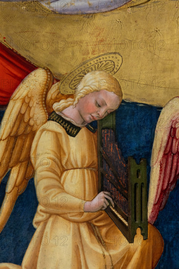 “Incoronazione della Vergine”, di Neri di Bicci, dipinto su tavola, 1473. Particolare con angelo musicante.

[ENG]
“Coronation of the Virgin”, by Neri di Bicci, 1473, painting on panel. Detail with angel playing music.
Museo del Cenacolo di Sant'Apoll, Firenze (FI) - Florence, Toscana - Tuscany, Italia - Italy