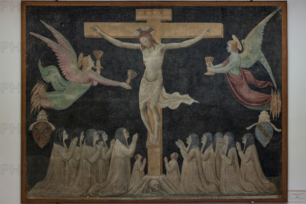 “Crucifixion”, by Paolo di Stefano Badaloni, known as Paolo Schiavo, 1447-9, fresco.
Museo del Cenacolo di Sant'Apoll, Firenze (FI) - Florence, Toscana - Tuscany, Italia - Italy