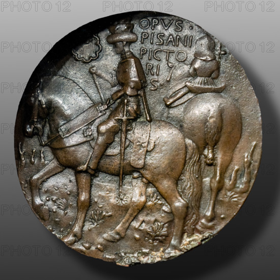 “Gianfrancesco Gonzaga”, bronze medal, by Pisanello (Antonio di Puccio Pisano), 1445-7. Reverse.
Castello Sforzesco, Gabinetto nu, Milano (MI) - Milan, Lombardia - Lombardy, Italia - Italy