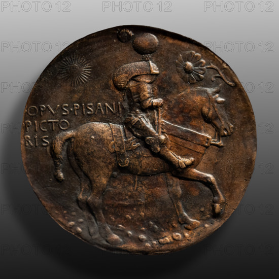 “Ludovico Gonzaga on horseback”, bronze medal, by Pisanello (Antonio di Puccio Pisano), after January18, 1447.
Pinacoteca Tosio Martinengo, Brescia (BS), Lombardia - Lombardy, Italia - Italy