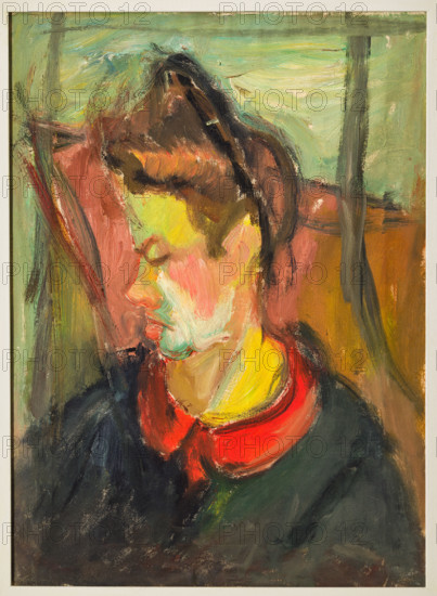 “Figura” di Pompeo Vecchiati (1911 - 1985).
Olio su tela 57,5 x 42,5.
Collezione Assicoop Unipol, inv. n° 791
Collezione Assicoop - Unipol, Modena (MO), Emilia Romagna, Italia - Italy