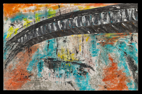 “Esodo” di Enrico Davolio (1965 - )
Tecnica mista, cm. 140 x 237.
Collezione Assicoop Unipol, inv. n° 795
Collezione Assicoop - Unipol, Modena (MO), Emilia Romagna, Italia - Italy