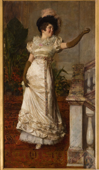 “ La grande entrata” di Giovanni Muzzioli, (1854 - 1894).
Olio su tela, cm. 87 x 49.
Collezione Assicoop Unipol, inv. n° 810.
Collezione Assicoop - Unipol, Modena (MO), Emilia Romagna, Italia - Italy