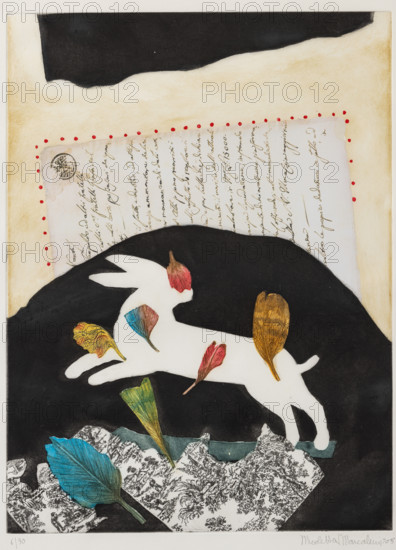 Collezione Assicoop Unipol, inv. n° 862 
Maria Antonietta Moncalieri: “Bestiario”; (litografia, 45x33).