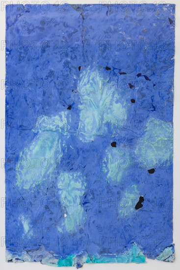 Collezione Assicoop Unipol, inv. n° 865: 
Giovanni Guerzoni; " Grotta in casa " (tecnica mista su carta, 78x50).