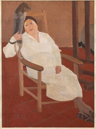 Collezione Assicoop Unipol, inv. n° 868: 
Roberto Melli; “Mia moglie in bianco” ;
(olio su tela, 140x97).