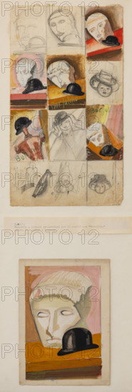Collezione Assicoop Unipol, inv. n° 871: 
Roberto Melli; “ Bozzetto pubblicitario Borsalino” ;
(tecnica mista, 70x24,5).