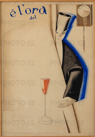 Collezione Assicoop Unipol, inv. n° 872: 
Roberto Melli; “ È l’ora del.. ” ;
(tecnica mista, 62x43,5).