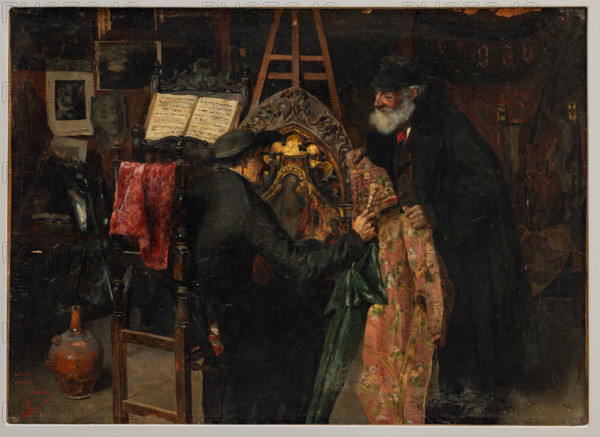 Collezione Assicoop Unipol, inv. n° 874: 
Alberto Pisa; “ Dall’antiquario “ (olio su tela, 37x51).