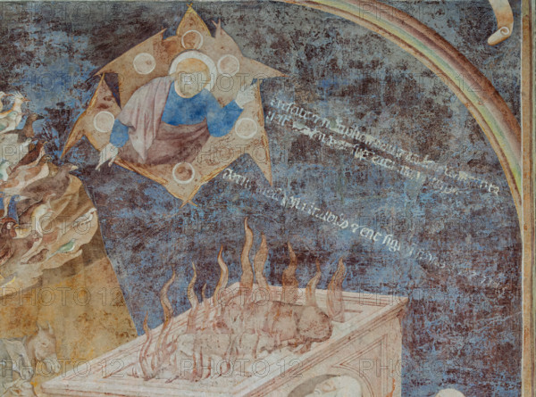 Pisa, Camposanto monumentale:
 “Sacrificio che Noè offre a Dio dopo la fine del diluvio”;  affreschi di Piero di Puccio, 1389/1391.
Particolare.

[ENG]
Pisa, Monumental Cemetery: 
 “The Sacrifice Noah offers to God after the End of the Flood”; frescoes by Piero di Puccio, 1389/1391. 
Detail.
Camposanto Monumentale, Pisa (PI), Toscana - Tuscany, Italia - Italy