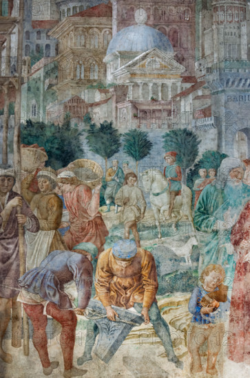 Pisa, Camposanto monumentale:
“Costruzione della Torre di Babele”, affreschi di Benozzo Gozzoli, 1469/70.
Particolare.

[ENG]
Pisa, Monumental Cemetery: 
 “Construction of the Tower of Babel”, frescoes by Benozzo Gozzoli, 1469/70. 
Detail.
Camposanto Monumentale, Pisa (PI), Toscana - Tuscany, Italia - Italy