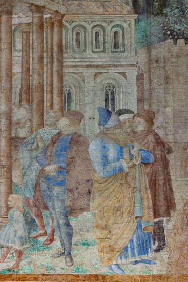 Pisa, Camposanto monumentale:
“Abramo e gli Adoratori di Belo (Baal)”, affreschi di Benozzo Gozzoli, 1470/71.
Particolare.

[ENG]
Pisa, Monumental Cemetery: 
“Abraham and the Worshippers of Belus (Baal)”, frescoes by Benozzo Gozzoli, 1470/71. 
Detail.
Camposanto Monumentale, Pisa (PI), Toscana - Tuscany, Italia - Italy