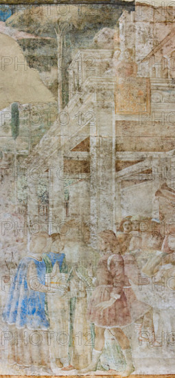 Pisa, Camposanto monumentale:
“Nozze di Isacco e Rebecca ”, affreschi di Benozzo Gozzoli, 1473/75.
Particolare.

[ENG]
Pisa, Monumental Cemetery: 
“Wedding of Isaac and Rebecca”, frescoes by Benozzo Gozzoli, 1473/75.
Detail.
Camposanto Monumentale, Pisa (PI), Toscana - Tuscany, Italia - Italy