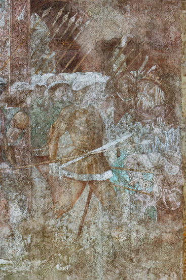 Pisa, Monumental Cemetery: 
“The Meeting of Esau and Jacob - The Rape of Dinah”, frescoes by Benozzo Gozzoli, 1473/75.
Detail with soldiers.
Camposanto Monumentale, Pisa (PI), Toscana - Tuscany, Italia - Italy