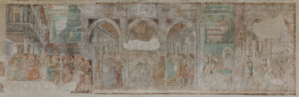 Pisa, Camposanto monumentale:
“Giuseppe alla corte del faraone”, affreschi di Benozzo Gozzoli, 1477.

[ENG]
Pisa, Monumental Cemetery: 
 "Joseph at the Court of  Pharaoh”, frescoes by Benozzo Gozzoli, 1477.
Camposanto Monumentale, Pisa (PI), Toscana - Tuscany, Italia - Italy