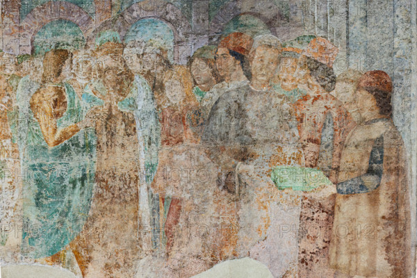 Pisa, Camposanto monumentale:
“Giuseppe alla corte del faraone”, affreschi di Benozzo Gozzoli, 1477.
Particolare con  gruppo di uomini.

[ENG]
Pisa, Monumental Cemetery: 
 "Joseph at the Court of Pharaoh”, frescoes by Benozzo Gozzoli, 1477.
Detail with a group of men.
Camposanto Monumentale, Pisa (PI), Toscana - Tuscany, Italia - Italy