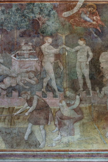 Pisa, Camposanto monumentale:
 “Storie di Adamo ed Eva”;  affreschi di Piero di Puccio, 1389/1391. Particolare.


[ENG]
Pisa, Monumental Cemetery: 
above: “Stories of Adam and Eve”, frescoes by Piero di Puccio - 1389/1391. Detail.
Camposanto Monumentale, Pisa (PI), Toscana - Tuscany, Italia - Italy