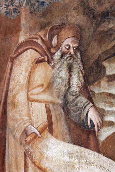 Pisa, Camposanto monumentale: ”Trionfo della Morte”, particolare degli affreschi di Buonamico Buffalmacco, 1336/1341. Dettaglio con  descrizione della vita eremitica.

[ENG]
Pisa, Monumental Cemetery: "Triumph of Death," detail of the frescoes by Buonamico Buffalmacco, 1336/1341. Detail with description of the hermit life.
Camposanto Monumentale, Pisa (PI), Toscana - Tuscany, Italia - Italy