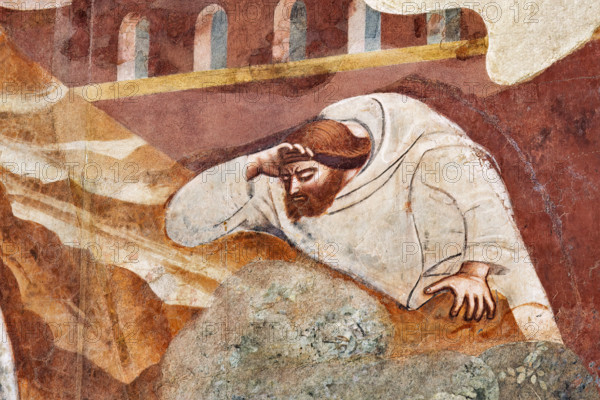 Pisa, Camposanto monumentale: ”Trionfo della Morte”, particolare degli affreschi di Buonamico Buffalmacco, 1336/1341. Dettaglio con  descrizione della vita eremitica.

[ENG]
Pisa, Monumental Cemetery: "Triumph of Death," detail of the frescoes by Buonamico Buffalmacco, 1336/1341. Detail with description of the hermit life.
Camposanto Monumentale, Pisa (PI), Toscana - Tuscany, Italia - Italy