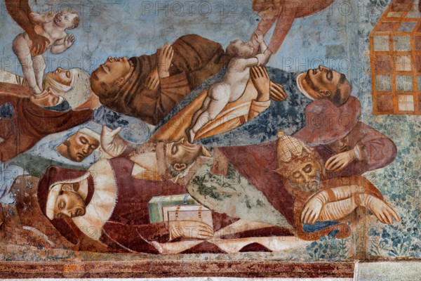 Pisa, Camposanto monumentale: ”Trionfo della Morte”, particolare degli affreschi di Buonamico Buffalmacco, 1336/1341. Dettaglio con anime di morti di peste afferrate da diavoli.

[ENG]
Pisa, Monumental Cemetery: "Triumph of Death," detail of the frescoes by Buonamico Buffalmacco, 1336/1341. Detail of souls of plague victims seized by devils.
Camposanto Monumentale, Pisa (PI), Toscana - Tuscany, Italia - Italy