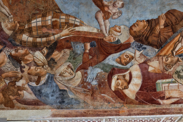 Pisa, Camposanto monumentale: ”Trionfo della Morte”, particolare degli affreschi di Buonamico Buffalmacco, 1336/1341. Dettaglio con anime di morti di peste afferrate da diavoli.

[ENG]
Pisa, Monumental Cemetery: "Triumph of Death," detail of the frescoes by Buonamico Buffalmacco, 1336/1341. Detail of souls of plague victims seized by devils.
Camposanto Monumentale, Pisa (PI), Toscana - Tuscany, Italia - Italy