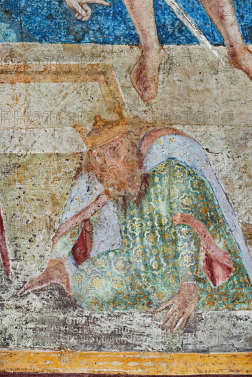 Pisa, Camposanto monumentale:
“Giudizio Universale”.  Affreschi di Buonamico Buffalmacco, 1336/1341.
Particolare con Re Salomone mentre esce da una tomba, ancora incerto sul suo destino.

[ENG]
Pisa, Monumental Cemetery: "The Last Judgement”. Frescoes by Buonamico Buffalmacco, 1336/1341.
Detail of King Solomon emerging from a tomb, still uncertain of his fate.
Camposanto Monumentale, Pisa (PI), Toscana - Tuscany, Italia - Italy