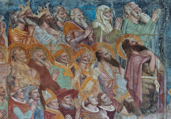 Pisa, Camposanto monumentale:
“Giudizio Universale”.  Affreschi di Buonamico Buffalmacco, 1336/1341.
Particolare con un gruppo di giusti ed eletti.

[ENG]
Pisa, Monumental Cemetery: "The Last Judgement”. Frescoes by Buonamico Buffalmacco, 1336/1341.
Detail with a group of the righteous and the elect.
Camposanto Monumentale, Pisa (PI), Toscana - Tuscany, Italia - Italy