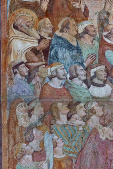 Pisa, Camposanto monumentale:
“Giudizio Universale”, particolare con un gruppo di giuste ed elette.
Affreschi di Buonamico Buffalmacco - 1336/1341.
Camposanto Monumentale, Pisa (PI), Toscana - Tuscany, Italia - Italy
