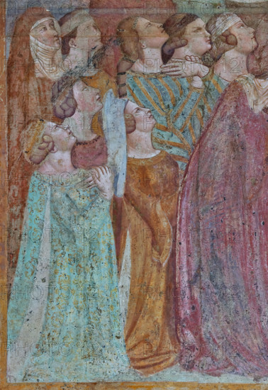 Pisa, Camposanto monumentale:
“Giudizio Universale”.  Affreschi di Buonamico Buffalmacco, 1336/1341.
Particolare con un gruppo di giusti ed eletti.

[ENG]
Pisa, Monumental Cemetery: "The Last Judgement”. Frescoes by Buonamico Buffalmacco, 1336/1341.
Detail with a group of the righteous and the elect.
Camposanto Monumentale, Pisa (PI), Toscana - Tuscany, Italia - Italy