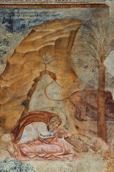 Pisa, Camposanto Monumentale: “Tebaide”,
storie degli Eremiti e dei Santi Padri ispirate alla “Vitae Patrum” del canonico domenicano Cavalca. Particolare con episodio con S. Antonio che veglia San Paolo morente. Affreschi di Buonamico Buffalmacco, 1336/1341.

[ENG]
Pisa, Monumental Cemetery: “Thebaid”, Stories of the Hermits and the Holy Fathers inspired by the Vitae Patrum by the Dominican Domenico Canon Cavalca. Detail with episode with St. Anthony watching over the dying St. Paul.
Frescoes by Buonamico Buffalmacco, 1336/1341.
Camposanto Monumentale, Pisa (PI), Toscana - Tuscany, Italia - Italy