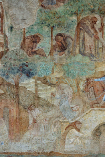 Pisa, Camposanto Monumentale: “Tebaide”,
storie degli Eremiti e dei Santi Padri ispirate alla “Vitae Patrum” del canonico domenicano Cavalca. 
Particolare con monaci e alberi.
Affreschi di Buonamico Buffalmacco, 1336/1341.


[ENG]
Pisa, Monumental Cemetery: “Thebaid”, Stories of the Hermits and the Holy Fathers inspired by the Vitae Patrum by the Dominican Domenico Canon Cavalca. 
Detail with monks and trees.
Frescoes by Buonamico Buffalmacco, 1336/1341.
Camposanto Monumentale, Pisa (PI), Toscana - Tuscany, Italia - Italy