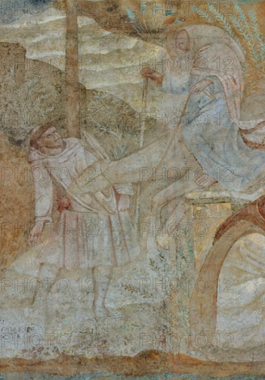 Pisa, Camposanto Monumentale: “Tebaide”,
storie degli Eremiti e dei Santi Padri ispirate alla “Vitae Patrum” del canonico domenicano Cavalca. 
Particolare con monaci e cavallo.
Affreschi di Buonamico Buffalmacco, 1336/1341.


[ENG]
Pisa, Monumental Cemetery: “Thebaid”, Stories of the Hermits and the Holy Fathers inspired by the Vitae Patrum by the Dominican Domenico Canon Cavalca. 
Detail with monks and a horse.
Frescoes by Buonamico Buffalmacco, 1336/1341.
Camposanto Monumentale, Pisa (PI), Toscana - Tuscany, Italia - Italy