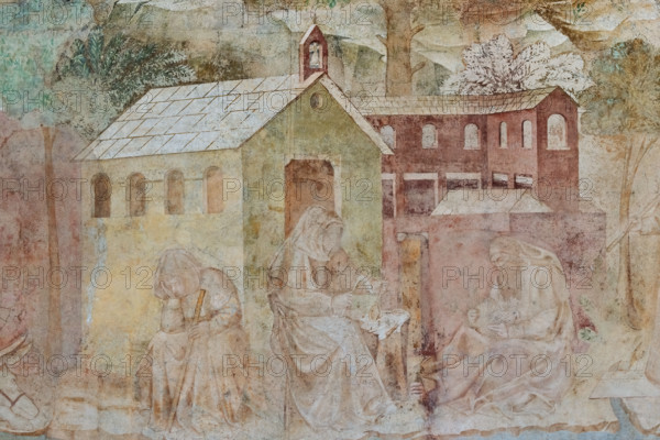 Pisa, Camposanto Monumentale: “Tebaide”,
storie degli Eremiti e dei Santi Padri ispirate alla “Vitae Patrum” del canonico domenicano Cavalca. 
Particolare con monaci, edifici (chiesa) e alberi.
Affreschi di Buonamico Buffalmacco, 1336/1341.


[ENG]
Pisa, Monumental Cemetery: “Thebaid”, Stories of the Hermits and the Holy Fathers inspired by the Vitae Patrum by the Dominican Domenico Canon Cavalca. 
Detail with monks, buildings (a church) and trees.
Frescoes by Buonamico Buffalmacco, 1336/1341.
Camposanto Monumentale, Pisa (PI), Toscana - Tuscany, Italia - Italy