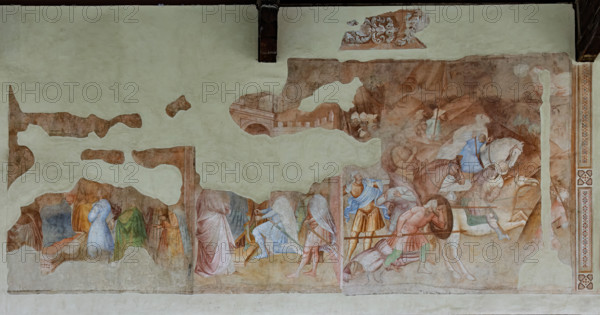 Pisa, Camposanto monumentale:
“Sant'Efisio davanti a Diocleziano”, affresco di Spinello Aretino, 1390/1391.

[ENG]
Pisa, Monumental Cemetery: 
“Saint Ephysius before Diocletian”, fresco by Spinello Aretino, 1390/1391.
Camposanto Monumentale, Pisa (PI), Toscana - Tuscany, Italia - Italy