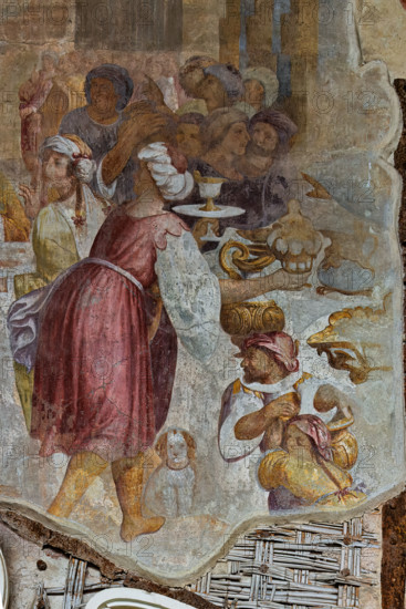 Pisa, Camposanto monumentale:
“Il convito di Baldassarre”, affreschi di Zaccaria Rondinosi, 1664. Particolare.

[ENG]
Pisa, Monumental Cemetery: 
“Balthasar’ Feast”, frescoes by Zaccaria Rondinosi, 1664. Detail.
Camposanto Monumentale, Pisa (PI), Toscana - Tuscany, Italia - Italy