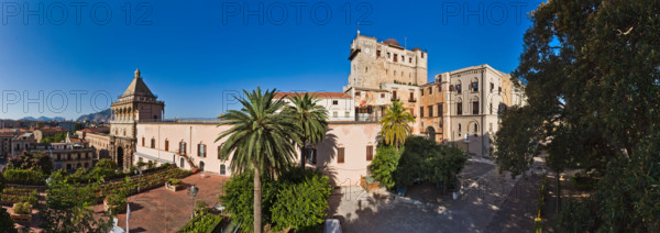 Panoramic view of the Norman Palace in Palermo, Sicily, Italy.
Palazzo Reale o "dei Normanni", Palermo (PA), Sicilia - Sicily, Italia - Italy