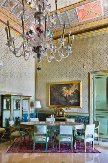 Palermo, Palazzo Reale o Palazzo dei Normanni, Appartamento Reale,  Torre Greca, appartamento di Carlo III di Borbone (Sala Formica): veduta di una delle stanze.

[ENG]
Palermo, The Royal Palace or Palazzo dei Normanni (Palace of the Normans), The Greek Tower, the Apartment of Charles III Borbone (The Formica Hall: view of one of the rooms.
Palazzo Reale (Palazzo dei Norma, Palermo (PA), Sicilia - Sicily, Italia - Italy