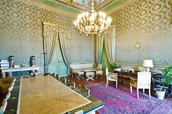 Palermo, Palazzo Reale o Palazzo dei Normanni, Appartamento Reale, Sala Verde: veduta.

[ENG]
Palermo, The Royal Palace or Palazzo dei Normanni (Palace of the Normans), The Royal Apartment, the Green Room: view.
Palazzo Reale (Palazzo dei Norma, Palermo (PA), Sicilia - Sicily, Italia - Italy