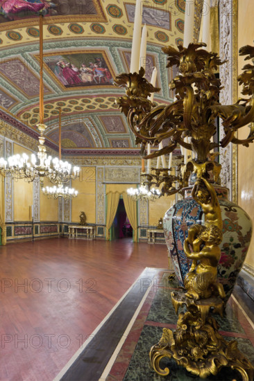 Palermo, Palazzo Reale o Palazzo dei Normanni, Appartamento Reale, Sala Gialla: veduta.

[ENG]
Palermo, The Royal Palace or Palazzo dei Normanni (Palace of the Normans), The Royal Apartment, The Yellow Room: view.
Palazzo Reale (Palazzo dei Norma, Palermo (PA), Sicilia - Sicily, Italia - Italy